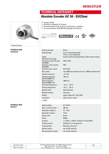 Absolute Encoder AC 58 - SUCOnet