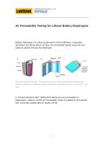 Air Permeability Testing for Lithium Battery Diaphragms
