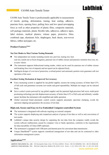 C610M Auto Tensile Tester