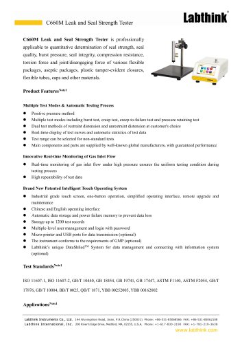 Canned Pet Food Packaging Integrity Testing Instrument