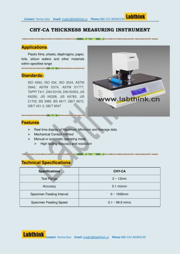 CHY-CA Thickness measuring instrument