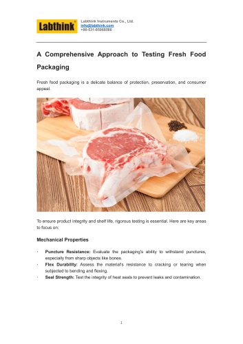 A Comprehensive Approach to Testing Fresh Food Packaging