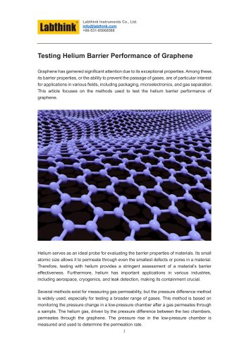 esting Helium Barrier Performance of Graphene