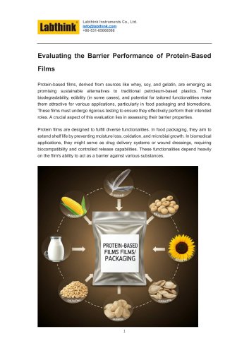 Evaluating the Barrier Performance of Protein-Based Films