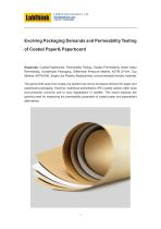 Evolving Packaging Demands and Permeability Testing of Coated Paper& Paperboard