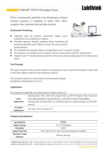 Film Impact Resistance Tester