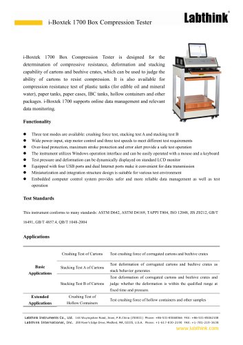 LABTHINK i-Boxtek 1700 Box Compression Tester