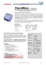 Catalogue 2017 - PascalMaxx HVAC differential pressure transmitters