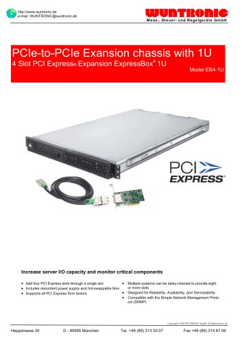 4-Slot 1HE PCIe Expansion EB4-1U x8 Gen2