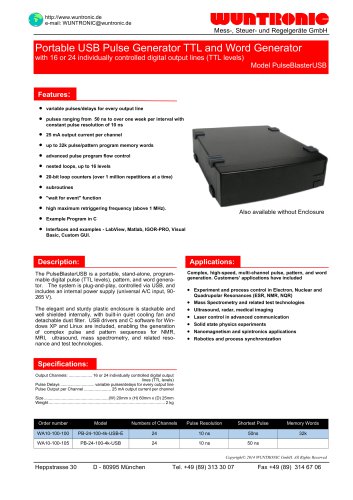 Pulse Pattern Generator PulseBlasterPlus