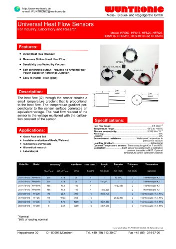 Universal Heat Flow Sensors