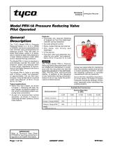 Model PRV-1A Pressure Reducing Valve Pilot Operated