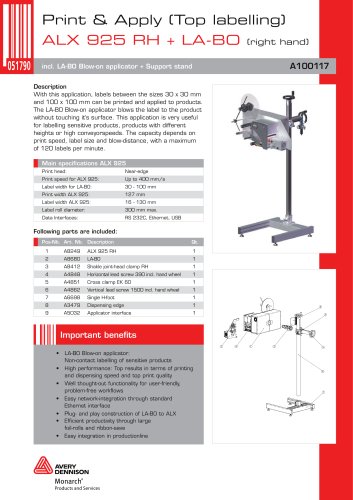 ALX 925 Right Hand + LABO Top-Labelling