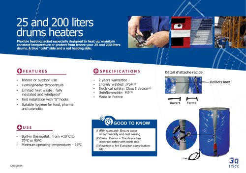 25 and 200 liters drums heaters
