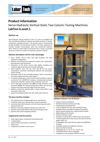 vertical static dual-column testing machines to 500kN