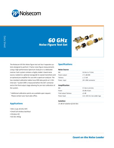 60 GHz Noise Figure Test Set