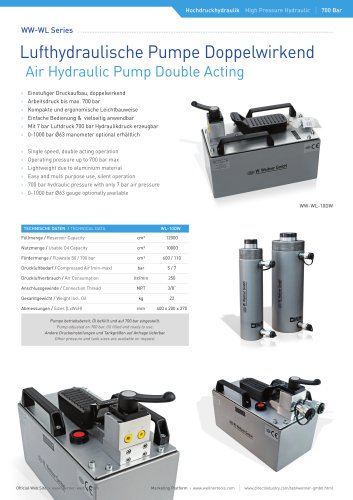 Air Hydraulic Pump Double Acting