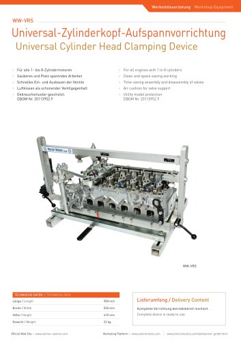 Universal Cylinder Head Clamping Device