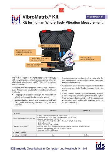 Kit for human Whole-Body Vibration Measurement