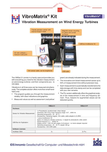 Vibration Measurement on Wind Energy Turbines