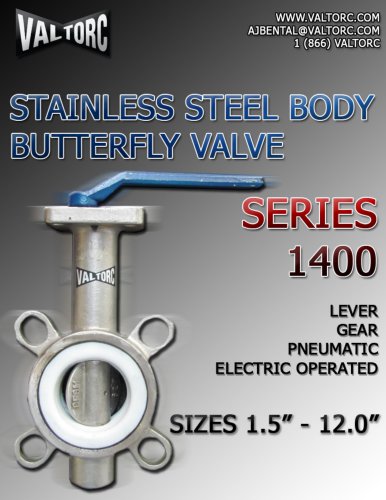 Stainless steel body butterfly valve 1400