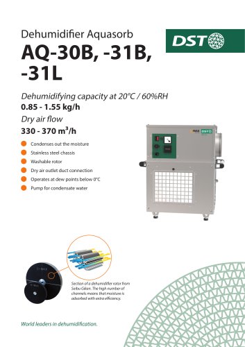 Dehumidifier Aquasorb AQ-30B, -31B, -31L