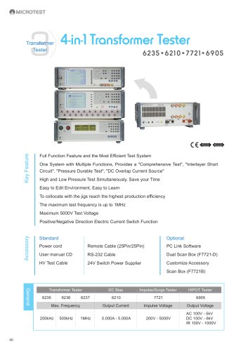 6235+6210+7721+6905 - 4 in 1 Comprehensive Transformer Testing System