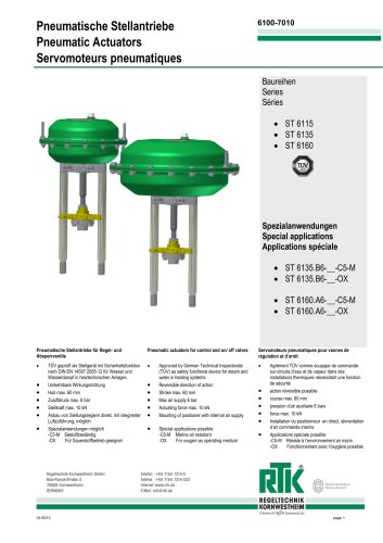 Pneumatic Actuators