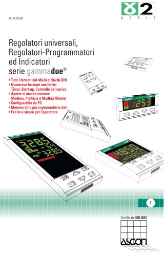 Serie Gammadue - Regolatori Universali, Regolatori-Programmatori ed Indicatori