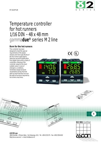 Temperature controller for hot runners 1/16 DIN - 48 x 48 mm