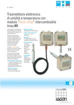 Trasmettitore Elettronico di Umidità e Temperatura con modulo Humi-Chip intercambiabile - Serie H1 - 1