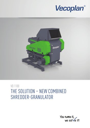 Shredder-granulator combination