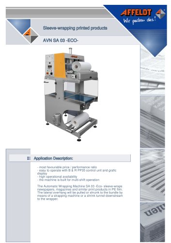 AVN SA 03 -ECO- automatic sleeve wrapping machine