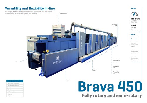 Brava 450 Fully rotary and semi-rotary