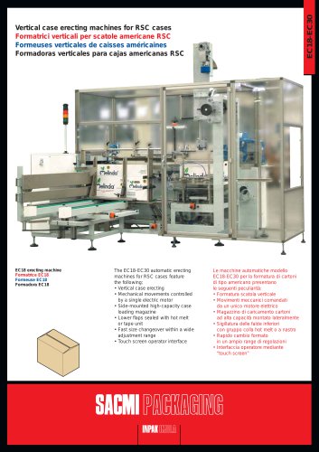 EC18 - AUTOMATIC CASE ERECTOR FOR RSC MACHINE