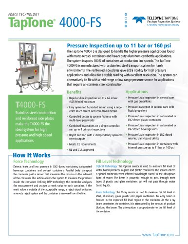 TapTone T4000-FS Force Inspection System
