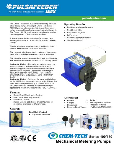 Chem-Tech Series 100/150 Specifications