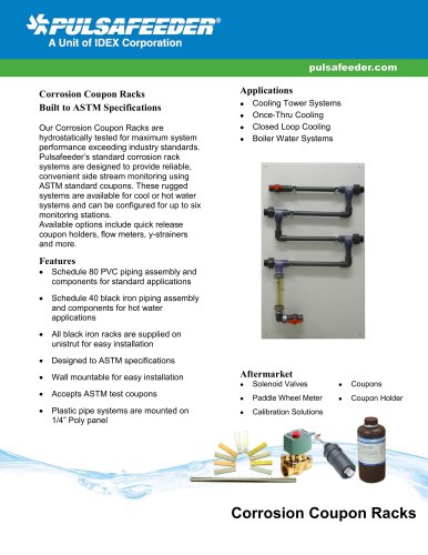 Corrosion Coupon Racks Eco Specifications