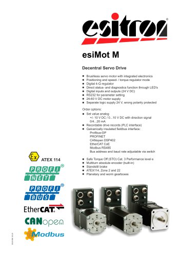 esiMot M Decentral Servo Drive 24-60 V DC