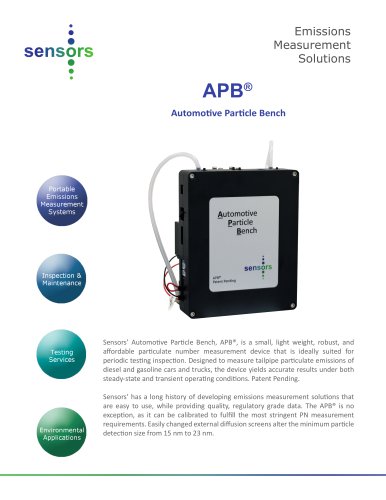 AUTOMOTIVE PARTICLE ANALYZER (APA)