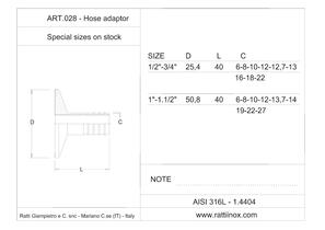 Art. 028 - Portagomma Tri-Clamp - SPECIAL ON STOCK - 1