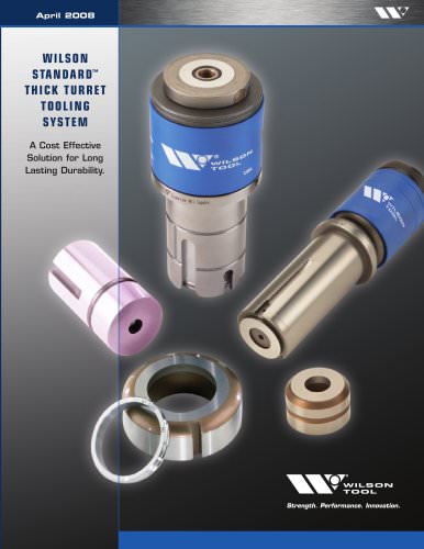 Standard Thick Turret Tooling Catalog 