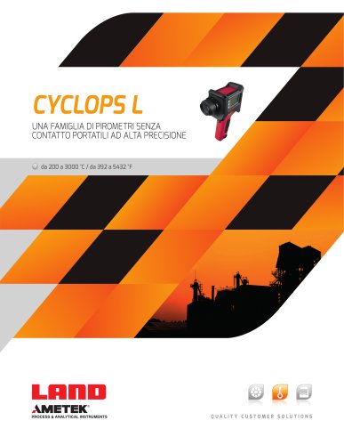 Cyclops L - UNA FAMIGLIA DI PIROMETRI SENZA CONTATTO PORTATILI AD ALTA PRECISIONE