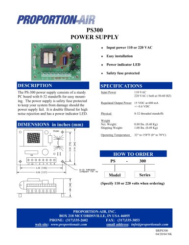 PS300 POWER SUPPLY