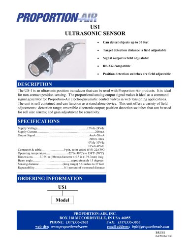 US1 ULTRASONIC SENSOR