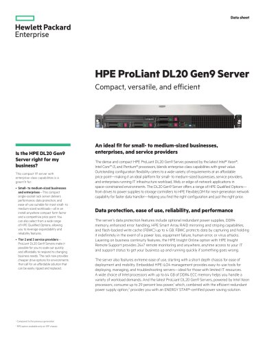 HPE ProLiant DL20 Gen9