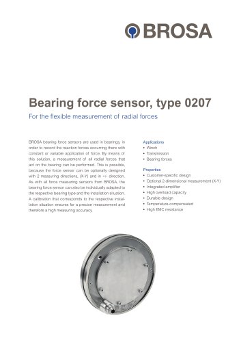 Bearing force sensor