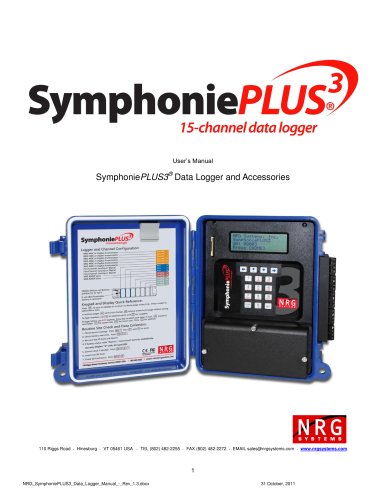 SymphoniePLUS3 ®  Data Logger and Accessories