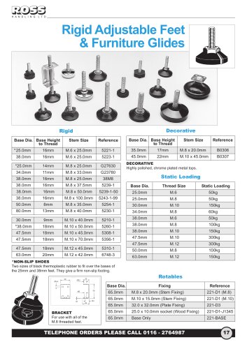 Rigid Adjustable Feet