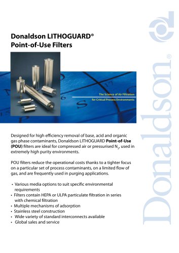 Donaldson LITHOGUARD® Point-of-Use Filters